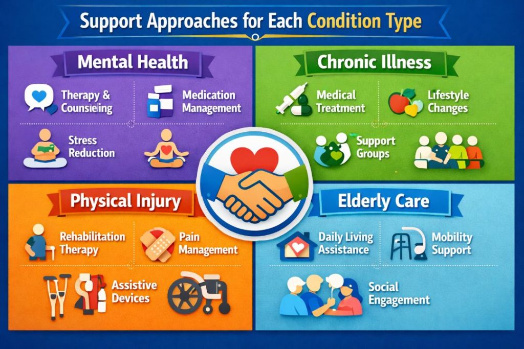 Support Approaches for Each Condition Type