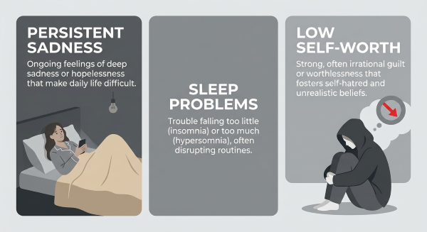 Features more specific to bipolar depression than unipolar depression