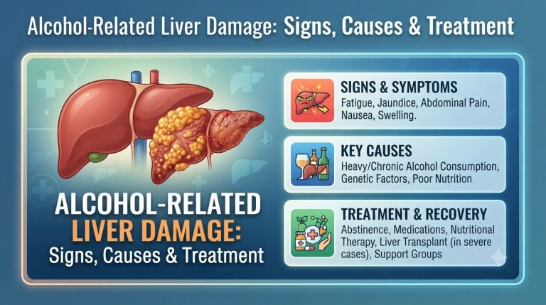 Alcohol-Related Liver Damage: Signs, Causes & Treatment