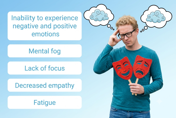 How is emotional blunting treated