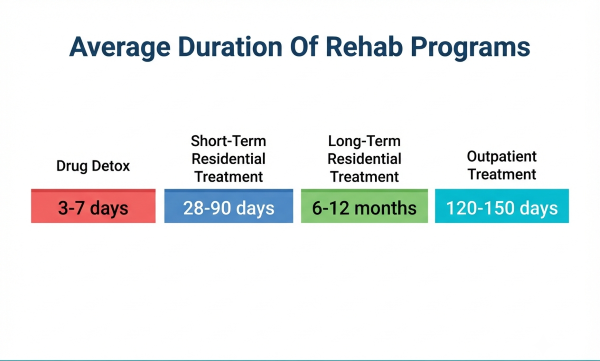 Average duration of rehab programs